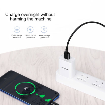 awei CL-77T 5A USB เป็น USB-C / Type-C อินเทอร์เฟซสายเคเบิลข้อมูล TPE ชาร์จเร็วอัจฉริยะ, ความยาวสายเคเบิล: 1 ม., USB-C / Type-C
