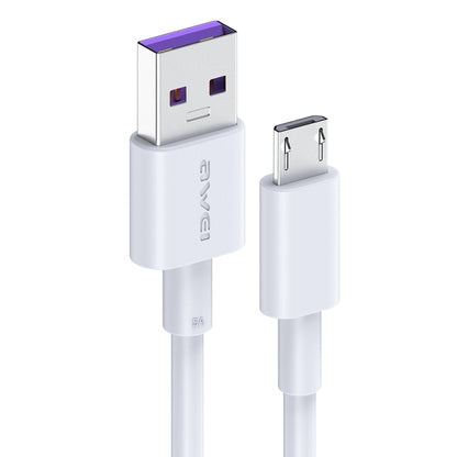 awei CL-77M 5A อินเทอร์เฟซ USB เป็น Micro USB สายชาร์จข้อมูล TPE อัจฉริยะอย่างรวดเร็วความยาวสายเคเบิล: 1 ม., Micro USB