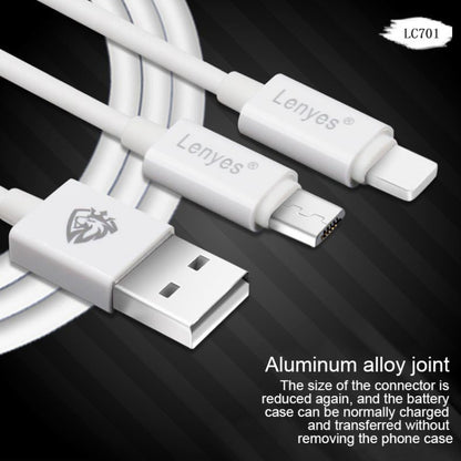 Lenyes LC701 2 ม. 2.0A เอาต์พุต USB เป็น Micro USB PVC Data Sync สายชาร์จเร็ว, 2m Micro USB