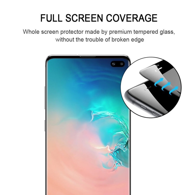 25 ชิ้น 9H 2.5D ฟิล์มกระจกนิรภัยคริสตัลหน้าจอโค้งระดับพรีเมียมสำหรับ Galaxy S10 Plus, For Galaxy S10 Plus, Lessen Version