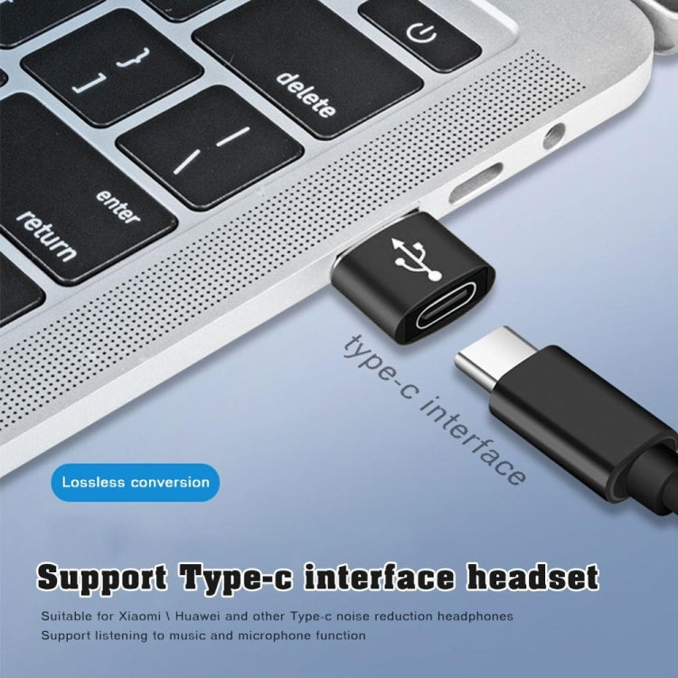 อะแดปเตอร์โลหะผสมอลูมิเนียมตัวผู้ USB-C / Type-C ถึง USB 2.0 รองรับการชาร์จและการส่งผ่าน, USB 2.0