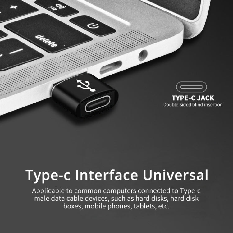 อะแดปเตอร์โลหะผสมอลูมิเนียมตัวผู้ USB-C / Type-C ถึง USB 2.0 รองรับการชาร์จและการส่งผ่าน, USB 2.0