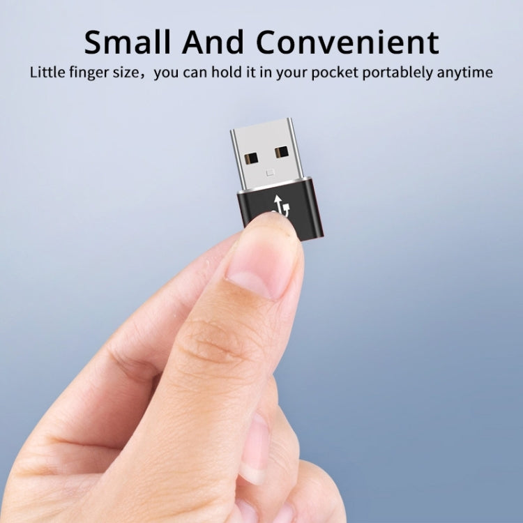 อะแดปเตอร์โลหะผสมอลูมิเนียมตัวผู้ USB-C / Type-C ถึง USB 2.0 รองรับการชาร์จและการส่งผ่าน, USB 2.0