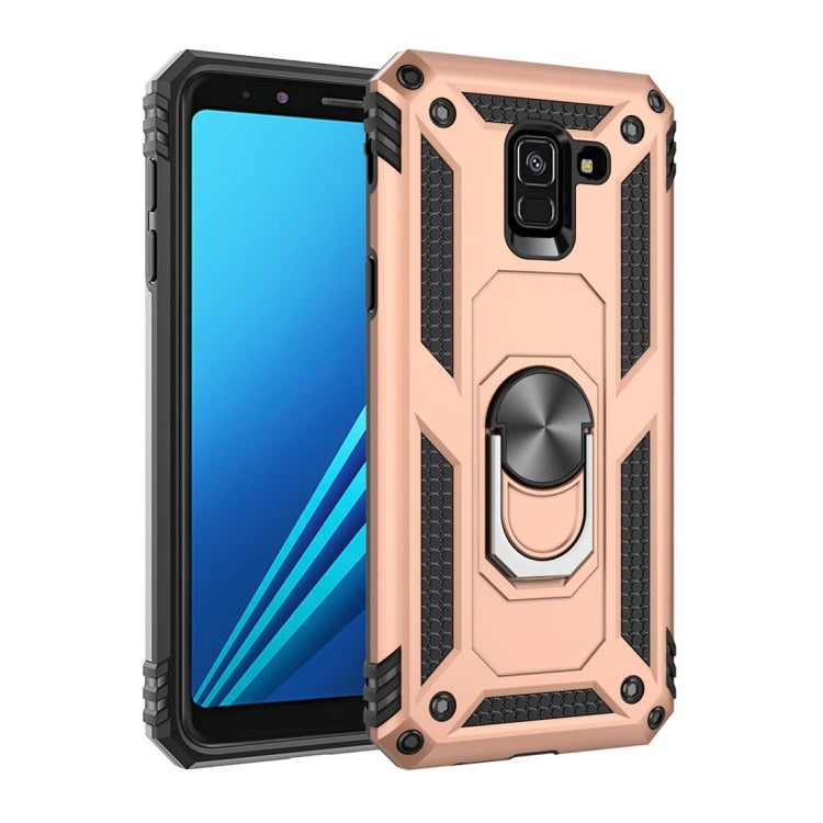 เคสป้องกัน TPU + PC กันกระแทกเกราะสำหรับ Galaxy A8 (2018) พร้อมตัวยึดแบบหมุนได้ 360 องศา, For Galaxy A8 (2018)