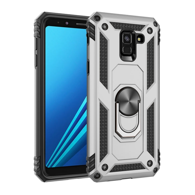 เคสป้องกัน TPU + PC กันกระแทกเกราะสำหรับ Galaxy A8 (2018) พร้อมตัวยึดแบบหมุนได้ 360 องศา, For Galaxy A8 (2018)