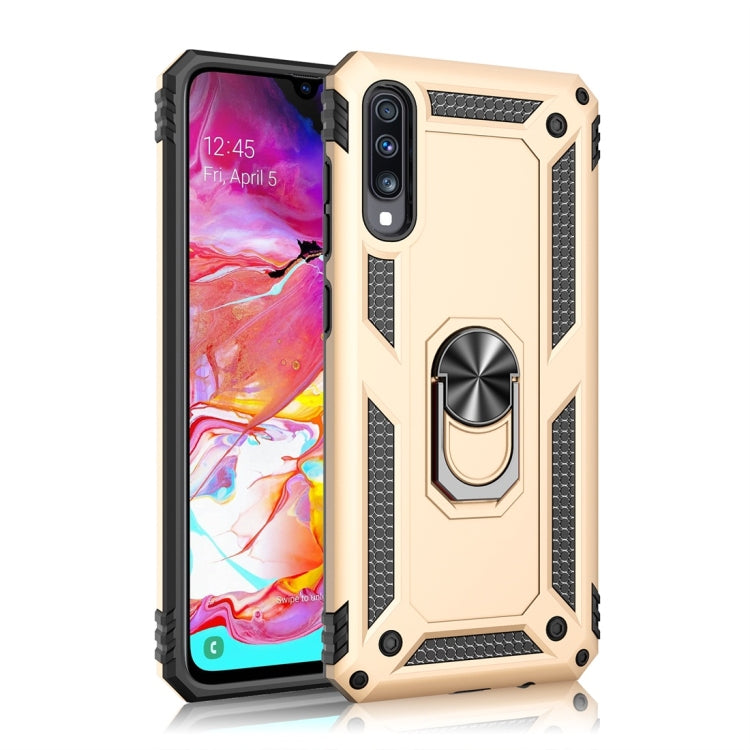เคสป้องกัน TPU + PC กันกระแทกเกราะสำหรับ Galaxy A70 พร้อมตัวยึดแบบหมุนได้ 360 องศา, For Galaxy A70