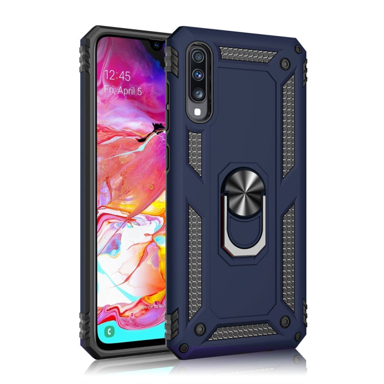 เคสป้องกัน TPU + PC กันกระแทกเกราะสำหรับ Galaxy A70 พร้อมตัวยึดแบบหมุนได้ 360 องศา, For Galaxy A70