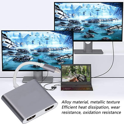 เอาต์พุตอินเทอร์เฟซ HDMI คู่ 4K Ultra HD ไปยังอะแดปเตอร์ USB-C / Type-C, 9175B