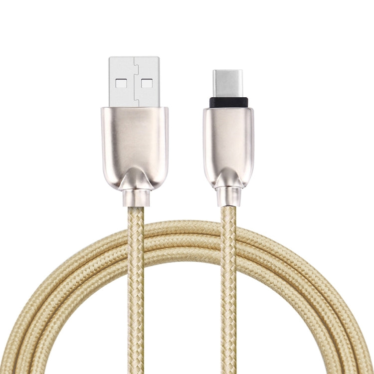 หัวโลหะแบบทอ 1M 108 แกนทองแดง USB-C / Type-C ถึง USB Data Sync สายชาร์จ