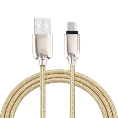 หัวโลหะแบบทอ 1M 108 แกนทองแดง USB-C / Type-C ถึง USB Data Sync สายชาร์จ