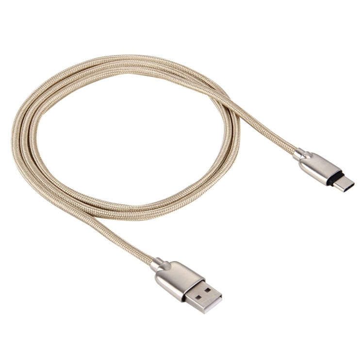 หัวโลหะแบบทอ 1M 108 แกนทองแดง USB-C / Type-C ถึง USB Data Sync สายชาร์จ