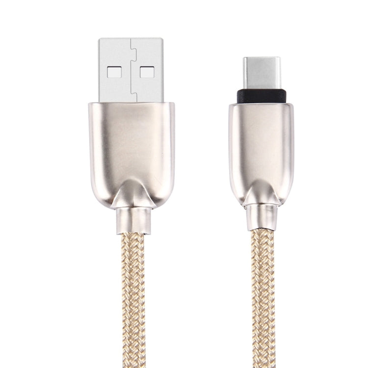 หัวโลหะแบบทอ 1M 108 แกนทองแดง USB-C / Type-C ถึง USB Data Sync สายชาร์จ