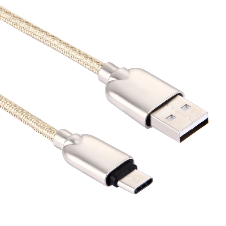 หัวโลหะแบบทอ 1M 108 แกนทองแดง USB-C / Type-C ถึง USB Data Sync สายชาร์จ