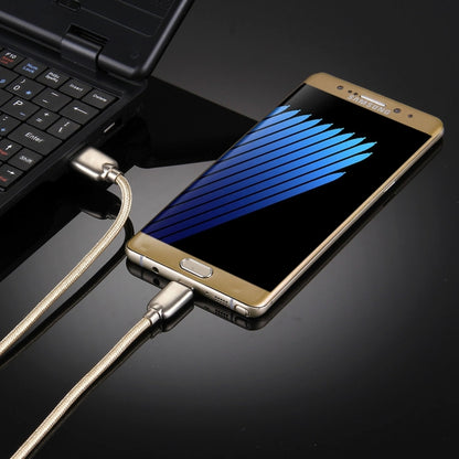 หัวโลหะแบบทอ 1M 108 แกนทองแดง USB-C / Type-C ถึง USB Data Sync สายชาร์จ