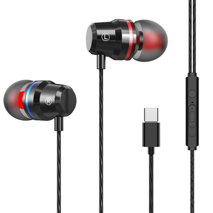 อินเทอร์เฟซ USB-C / Type-C ในหูฟังแบบมีสาย Mega Bass พร้อมไมโครโฟน