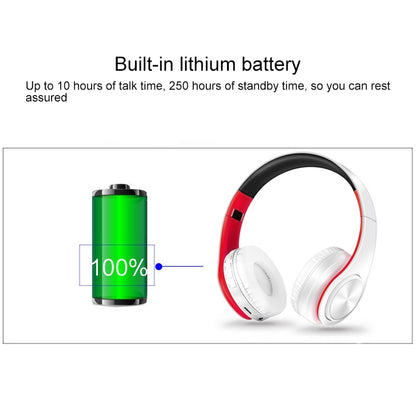 LPT660 ไร้สายพับกีฬาเพลงสเตอริโอบลูทูธโทรศัพท์หูฟังรองรับการ์ด TF