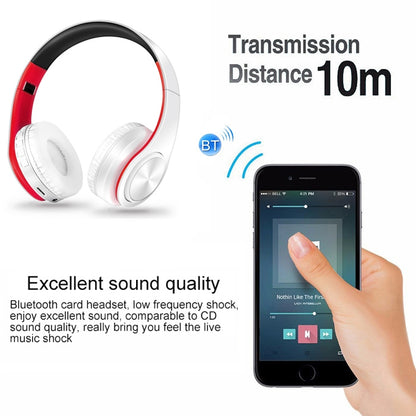 LPT660 ไร้สายพับกีฬาเพลงสเตอริโอบลูทูธโทรศัพท์หูฟังรองรับการ์ด TF