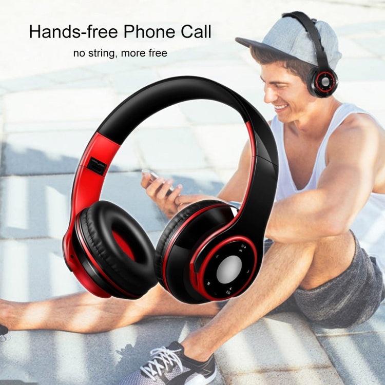 SG-8 บลูทูธ 4.0 + EDR หูฟังไร้สายแบบครอบหู TF การ์ดวิทยุ FM ชุดหูฟังเพลงสเตอริโอพร้อมไมโครโฟน