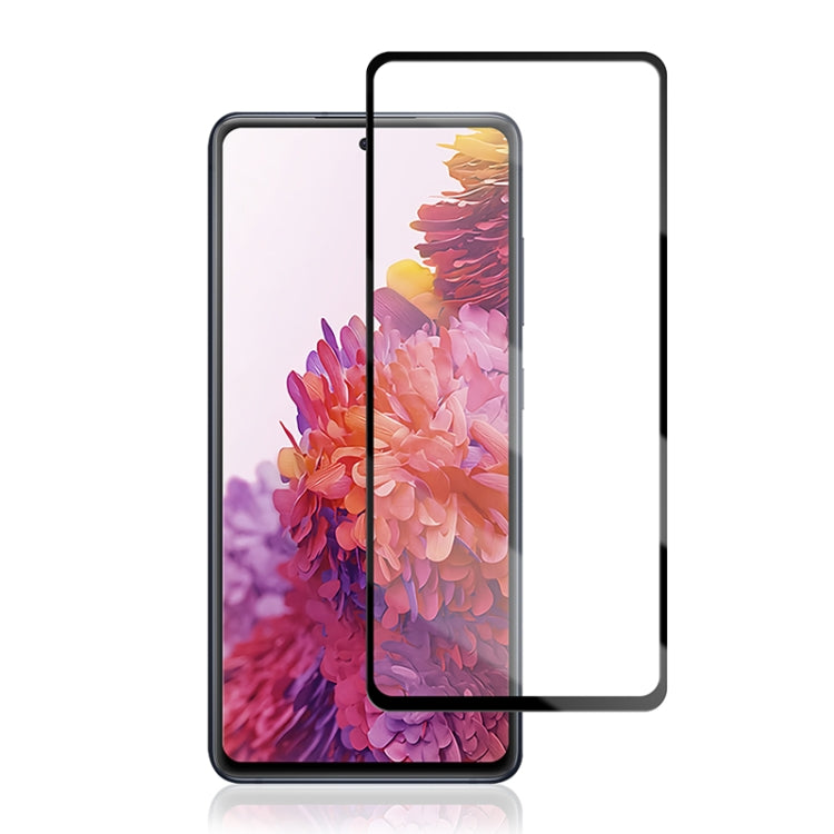mocolo 0.33 มม. 9H 2.5D เต็มกาวผ้าไหมพิมพ์ฟิล์มกระจกนิรภัยสำหรับ Samsung Galaxy S20 FE 5G, รองรับการปลดล็อคลายนิ้วมือ, For Samsung Galaxy S20 FE 5G