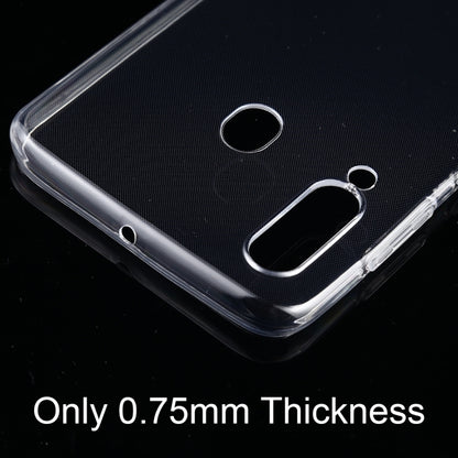 เคสป้องกันนุ่ม TPU โปร่งใสบางเฉียบ 0.75 มม. สำหรับ Samsung Galaxy A60, For Samsung Galaxy A60