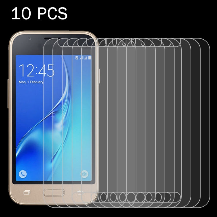 10 ชิ้นสำหรับ Galaxy J1 มินิ / J1 Nxt / J105 0.26 มิลลิเมตร 9H ความแข็งพื้นผิว 2.5D ฟิล์มกระจกนิรภัยป้องกันการระเบิด, For J1 Mini / J1 Nxt / J105