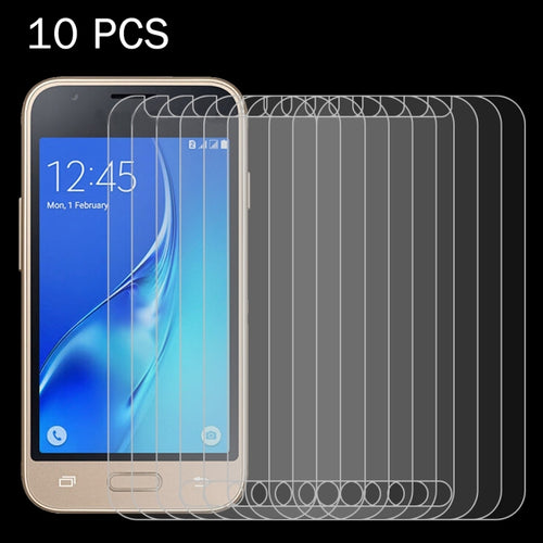 10 ชิ้นสำหรับ Galaxy J1 มินิ / J1 Nxt / J105 0.26 มิลลิเมตร 9H ความแข็งพื้นผิว 2.5D ฟิล์มกระจกนิรภัยป้องกันการระเบิด, For J1 Mini / J1 Nxt / J105