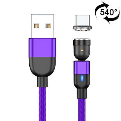 1 ม. 3A เอาต์พุต USB เป็น USB-C / Type-C 540 องศาหมุนสายชาร์จซิงค์ข้อมูลแม่เหล็ก, 1m Type-C