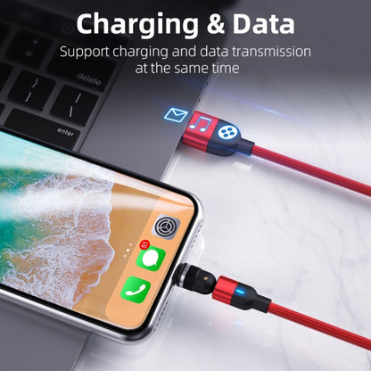 1 ม. 3A เอาต์พุต USB เป็น USB-C / Type-C 540 องศาหมุนสายชาร์จซิงค์ข้อมูลแม่เหล็ก, 1m Type-C