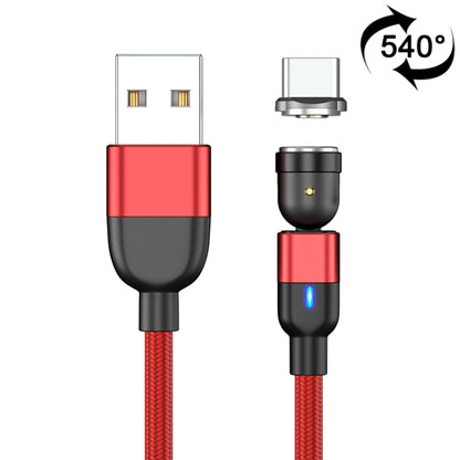 2m 3A เอาต์พุต USB เป็น USB-C / Type-C 540 องศาหมุนสายชาร์จซิงค์ข้อมูลแม่เหล็ก, 2m Type-C