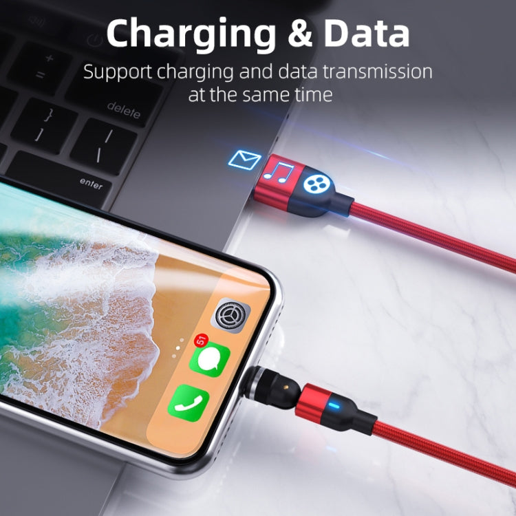 2m 3A เอาต์พุต USB เป็น USB-C / Type-C 540 องศาหมุนสายชาร์จซิงค์ข้อมูลแม่เหล็ก, 2m Type-C