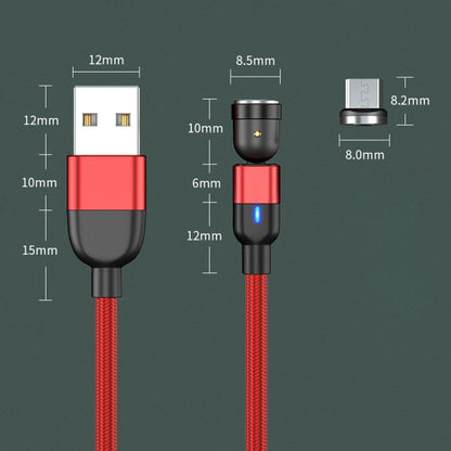 1 ม. 3A เอาต์พุต USB เป็น Micro USB 540 องศาหมุนสายชาร์จซิงค์ข้อมูลแม่เหล็ก, 1m Micro USB