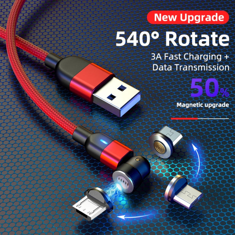 1 ม. 3A เอาต์พุต USB เป็น Micro USB 540 องศาหมุนสายชาร์จซิงค์ข้อมูลแม่เหล็ก, 1m Micro USB
