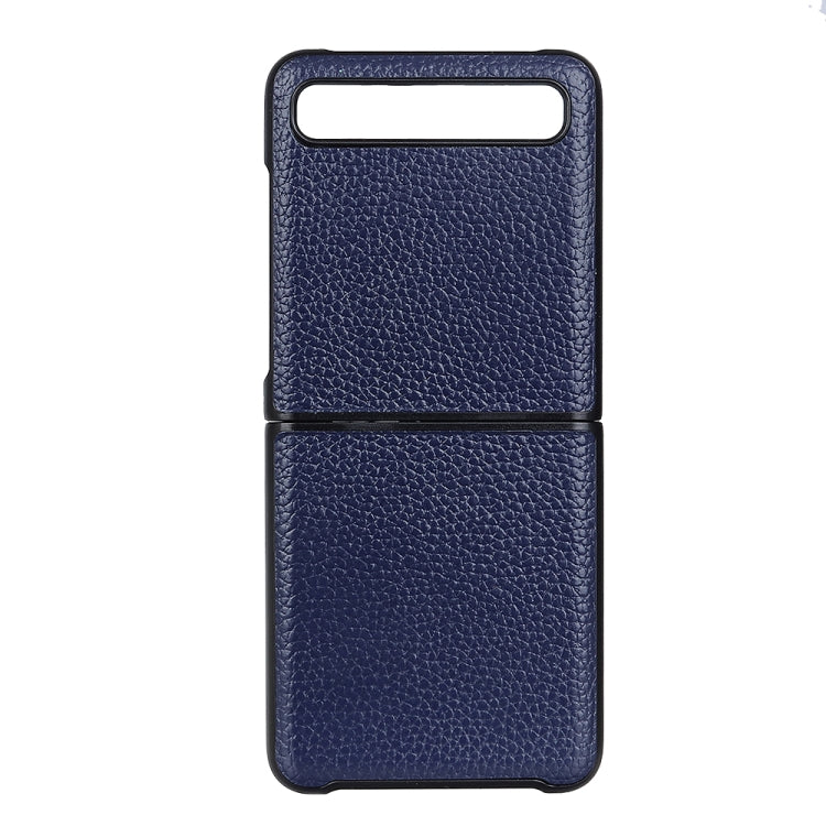 สำหรับ Galaxy Z Flip เคสหนังเนื้อลิ้นจี่แบบพับได้