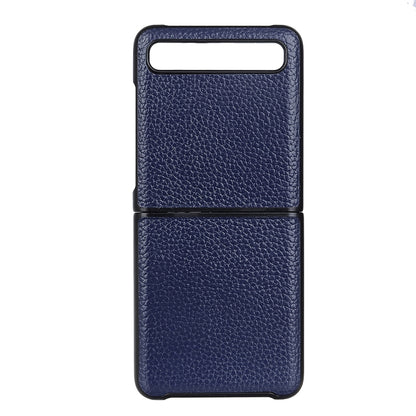 สำหรับ Galaxy Z Flip เคสหนังเนื้อลิ้นจี่แบบพับได้