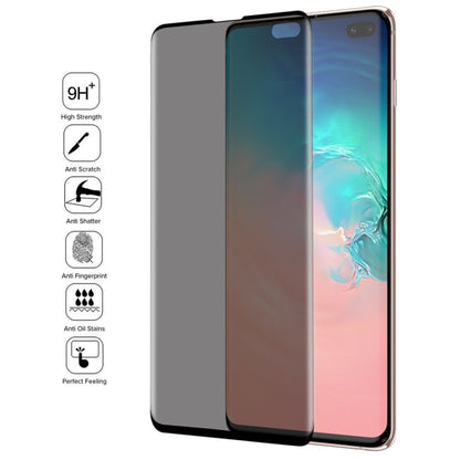 ฟิล์มกระจกนิรภัยแบบเต็มหน้าจอโค้ง 9H 3D ป้องกันแสงสะท้อนสำหรับ Galaxy S10 Plus, For Samsung GalaxyS10 Plus (3D Curved)