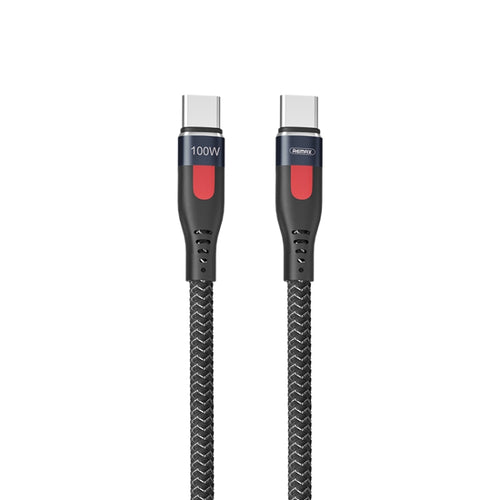 REMAX RC-187c Lesu Pro 1m PD100W Type-C ถึง USB-C / Type-C อลูมิเนียมอัลลอยด์ถักเปียสายเคเบิลข้อมูลการชาร์จอย่างรวดเร็ว, Type-C to USB-C / Type-C