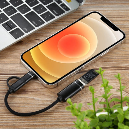 USB 3.0 หญิงถึง 8 พิน USB-C / Type-C ชายชาร์จ + สายอะแดปเตอร์ถักไนลอน OTG ส่งความยาวสายเคเบิล: 11 ซม., 8 Pin Black, 8 Pin Silver + White, 8 Pin Red, 8 Pin Blue