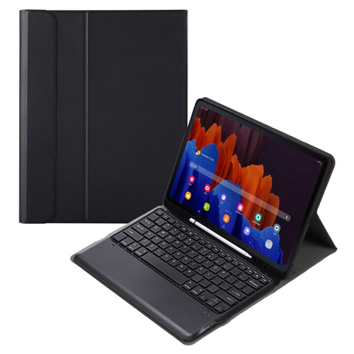 A970B คีย์บอร์ด Bluetooth ที่ถอดออกได้ Ultrathin เคสแท็บเล็ตหนังพลิกแนวนอนพร้อมช่องใส่ปากกาสำหรับ Samsung Galaxy Tab S7 FE T730 / T736 / S7 + T970 / T975 / T976, with Pen Slot