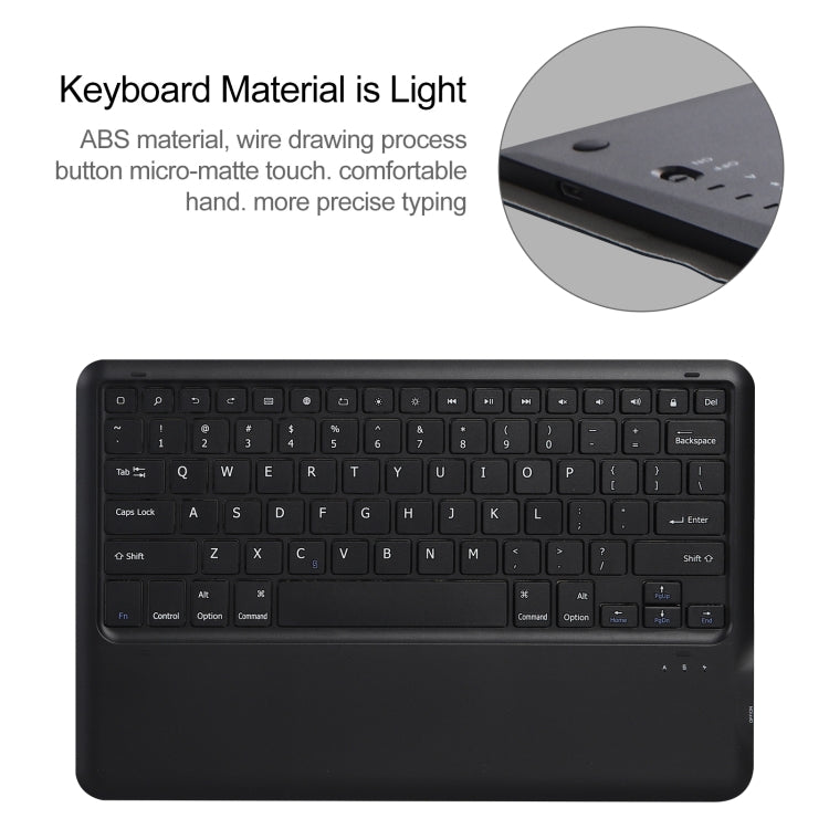 A970B คีย์บอร์ด Bluetooth ที่ถอดออกได้ Ultrathin เคสแท็บเล็ตหนังพลิกแนวนอนพร้อมช่องใส่ปากกาสำหรับ Samsung Galaxy Tab S7 FE T730 / T736 / S7 + T970 / T975 / T976, with Pen Slot