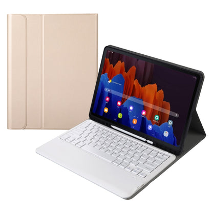 A970B คีย์บอร์ด Bluetooth ที่ถอดออกได้ Ultrathin เคสแท็บเล็ตหนังพลิกแนวนอนพร้อมช่องใส่ปากกาสำหรับ Samsung Galaxy Tab S7 FE T730 / T736 / S7 + T970 / T975 / T976, with Pen Slot