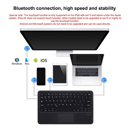 HB119B คีย์บอร์ด Bluetooth ไร้สายแท็บเล็ตอเนกประสงค์ขนาด 10 นิ้วพร้อมแผงสัมผัส, HB119B