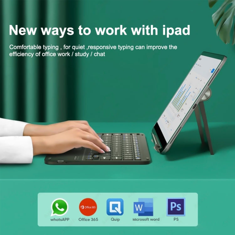 HB119B คีย์บอร์ด Bluetooth ไร้สายแท็บเล็ตอเนกประสงค์ขนาด 10 นิ้วพร้อมแผงสัมผัส, HB119B