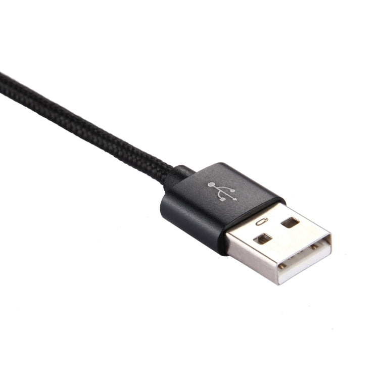 ถักพื้นผิว USB เป็น USB-C / Type-C สายชาร์จซิงค์ข้อมูล, ความยาวสายเคเบิล: 1 ม., เอาต์พุตรวม 3A, ถ่ายโอนข้อมูล 2A