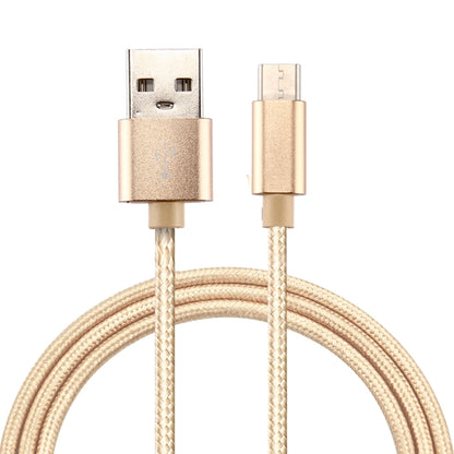 ถักพื้นผิว USB เป็น USB-C / Type-C สายชาร์จซิงค์ข้อมูล, ความยาวสายเคเบิล: 1 ม., เอาต์พุตรวม 3A, ถ่ายโอนข้อมูล 2A