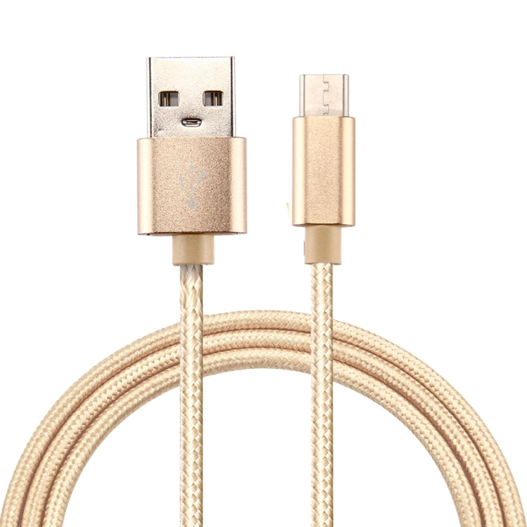 ถักพื้นผิว USB เข้ากับ USB-C / Type-C สายชาร์จซิงค์ข้อมูล, ความยาวสายเคเบิล: 2 ม., เอาต์พุต 3A