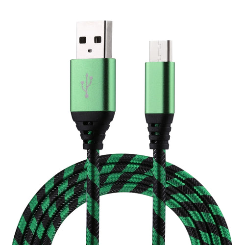 สายชาร์จซิงค์ข้อมูลแบบถักไนลอน USB เป็น USB-C / Type-C ยาว 1 ม