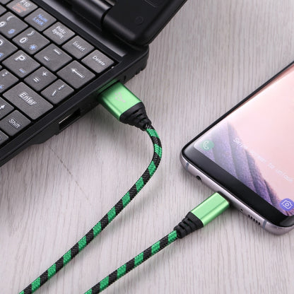 สายชาร์จซิงค์ข้อมูลแบบถักไนลอน USB เป็น USB-C / Type-C ยาว 1 ม
