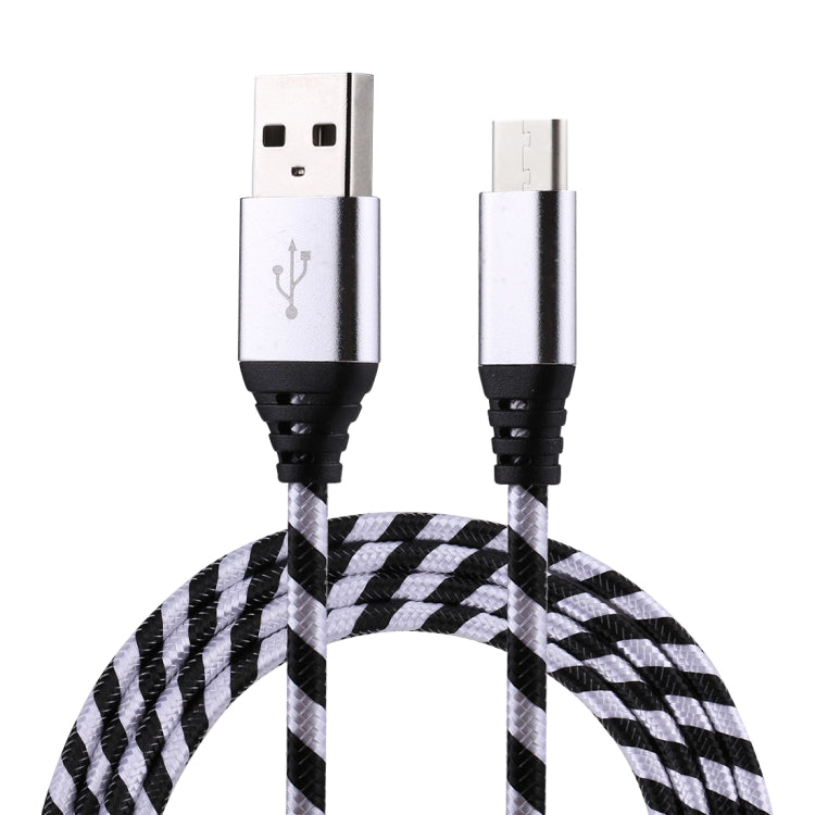 สายชาร์จซิงค์ข้อมูลแบบถักไนลอน USB เป็น USB-C / Type-C ยาว 1 ม