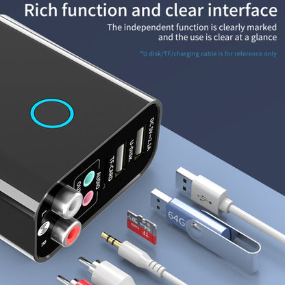 K16 2 in 1 3.5 มม. AUX + RAC ปลั๊กเอาต์พุตคู่ Bluetooth 5.0 เครื่องส่งสัญญาณเสียงพร้อมรีโมทคอนโทรล, ปลั๊ก EU, EU Plug