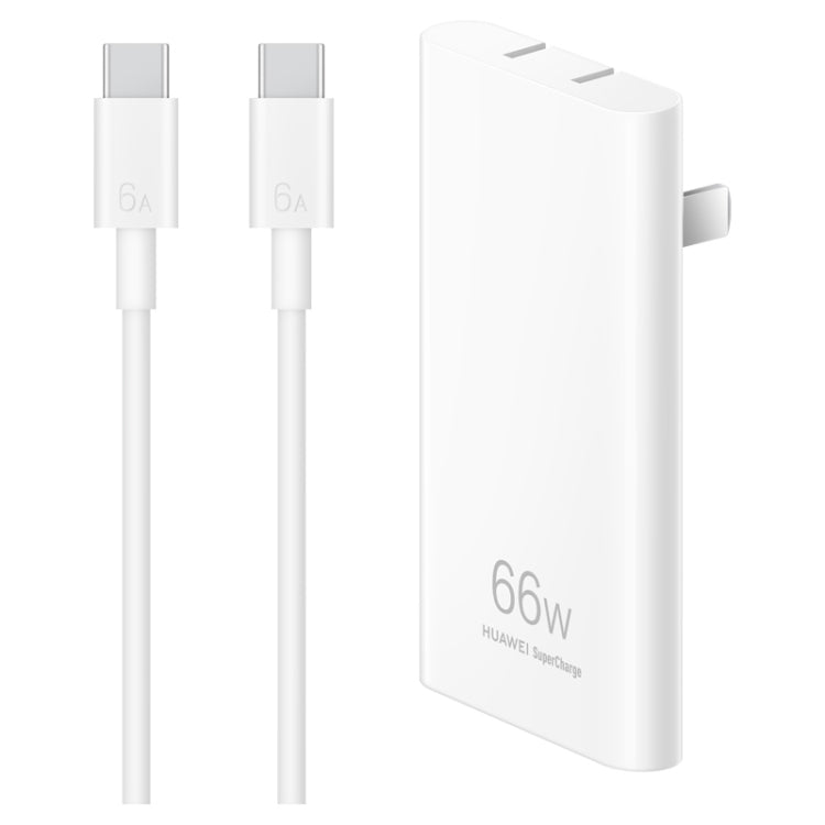 Original Huawei 66W GaN Ultra-thin Travel Charger Power Adapter พร้อมสายเคเบิล Type-C / USB-C